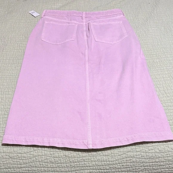 NWT GAP Light Pink Button-Front Pencil Skirt - Picture 2 of 6